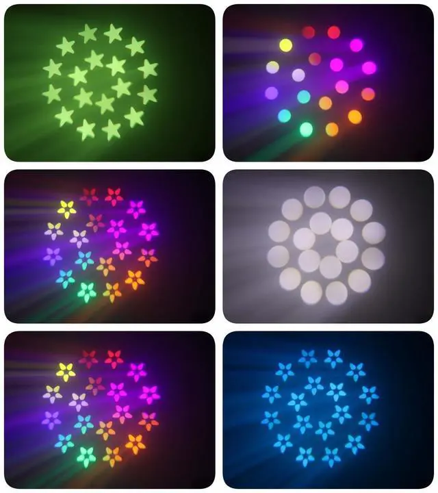 Alt view image 4 of 6 - LED 150W Stage Lighting Operating Manual Moving Head Lighting with 44PCS*0.2W RGB Light Strip Ring