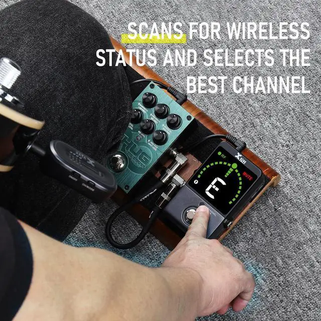 Alt view image 3 of 6 - P58R Tuner Receiver for P58 Pedal Guitar Wireless System Integrated Wireless Receiver/Chromatic Tuner