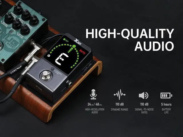 Alt view image 5 of 6 - P58R Tuner Receiver for P58 Pedal Guitar Wireless System Integrated Wireless Receiver/Chromatic Tuner