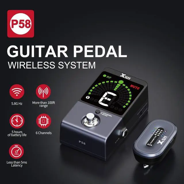 Alt view image 2 of 6 - P58R Receiver Only for P58 Wireless Guitar Pedal System
