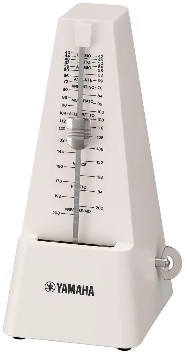 Main image of () Metronome Ivory MP-90IV Classic Triangular Style Matte Finish Resistant to Fingerprints Spring-Driven