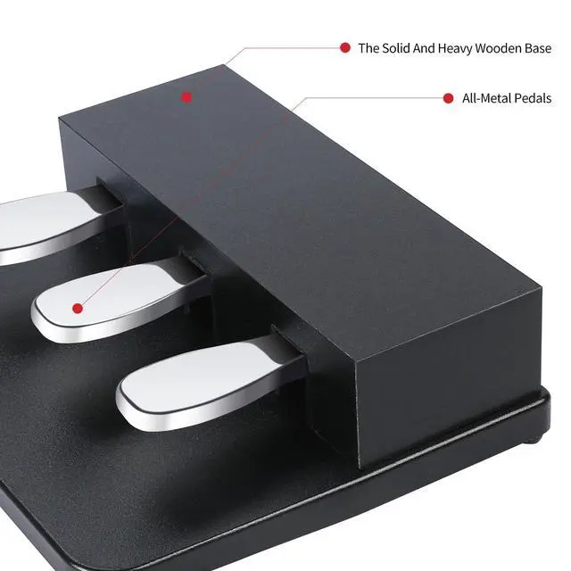 Alt view image 4 of 6 - 3-pedal for digital keyboard piano, Three pedal unit for yamaha P85 P95 P48 P105 P115 Electric pianos keyboards