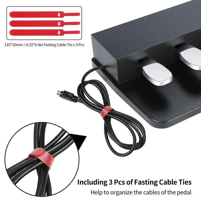 Alt view image 5 of 6 - 3-pedal for digital keyboard piano, Three pedal unit for yamaha P85 P95 P48 P105 P115 Electric pianos keyboards