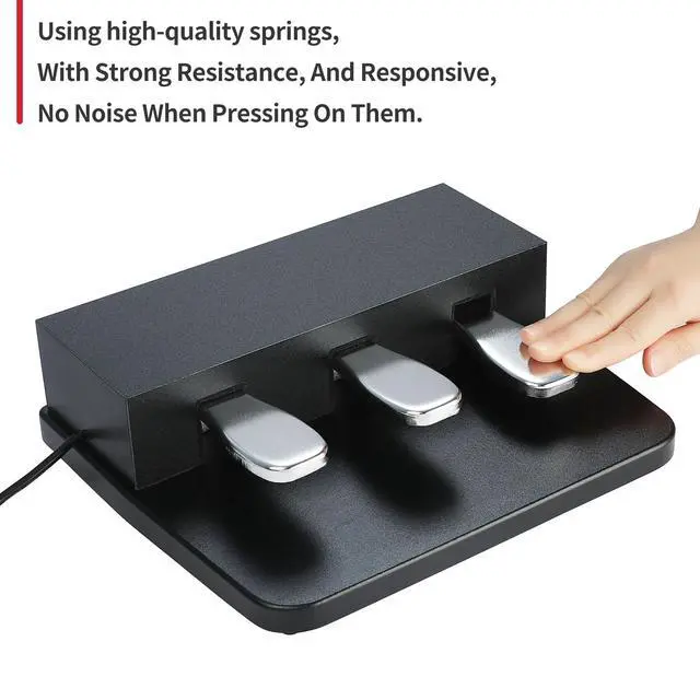 Alt view image 6 of 6 - 3-pedal for digital keyboard piano, Three pedal unit for yamaha P85 P95 P48 P105 P115 Electric pianos keyboards