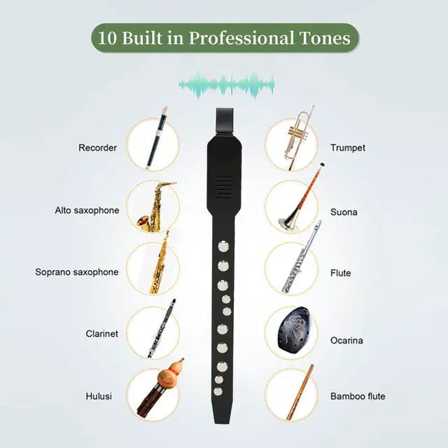 Alt view image 2 of 6 - Mini Saxophone, Digital Wind Instrument, Rechargeable Wind Instrument, Mini Electronic Wind Instrument Set, Built in 2W HiFi Speaker, with 12 Accompaniments, for Student