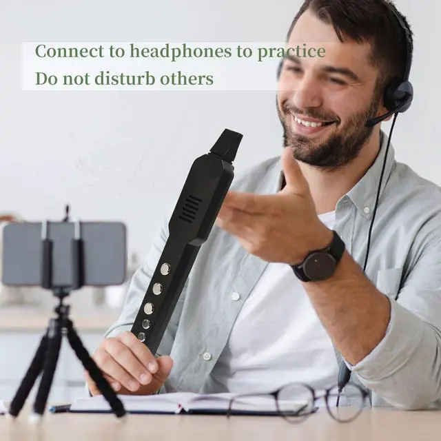 Alt view image 5 of 6 - Mini Saxophone, Digital Wind Instrument, Rechargeable Wind Instrument, Mini Electronic Wind Instrument Set, Built in 2W HiFi Speaker, with 12 Accompaniments, for Student