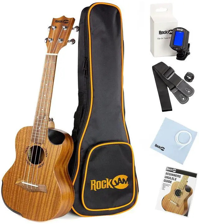Main image of Premium Concert Ukulele Kit with Tuner, Gig Bag, Strap, Picks & Spare Strings