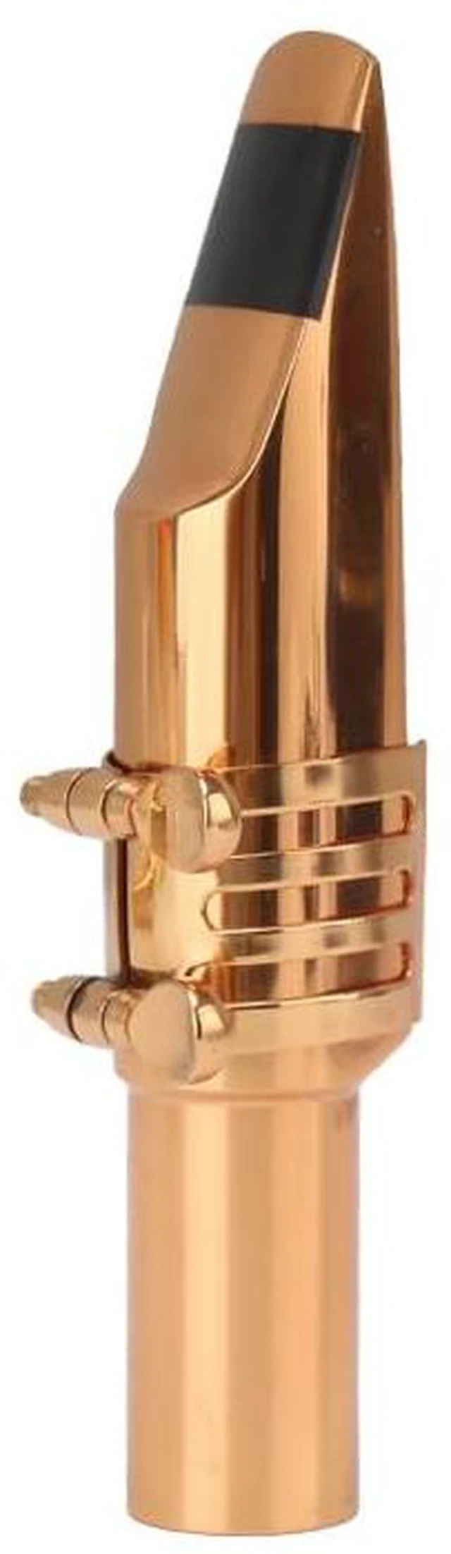 Alt view image 4 of 6 - Brass Baritone Sax Mouthpiece with Ligature & Cap #6 Golden Replacement for baritone saxophone