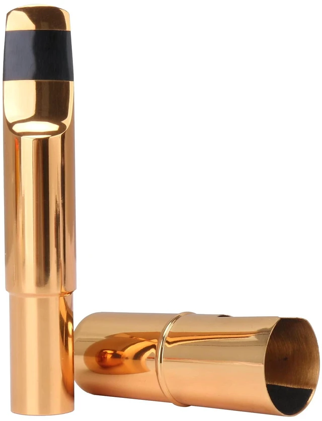 Alt view image 5 of 6 - Brass Baritone Sax Mouthpiece with Ligature & Cap #6 Golden Replacement for baritone saxophone