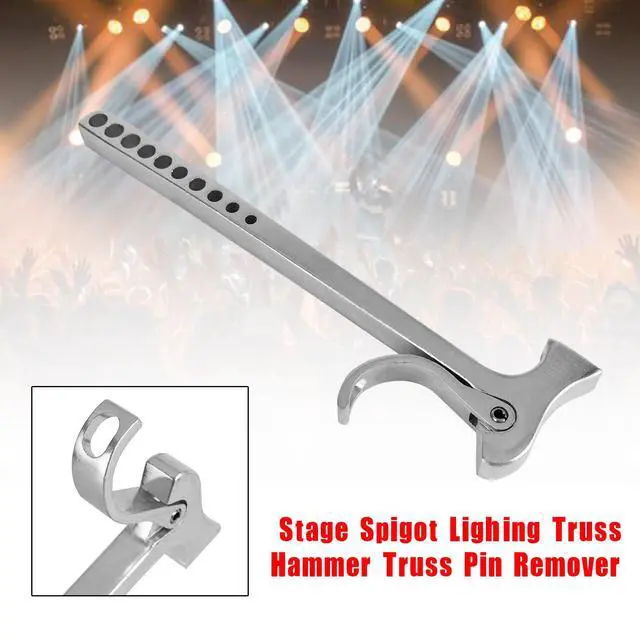 Alt view image 6 of 6 - Hammer of Truss Stage Aluminum, Silver Stage Spigot Lighing Truss Hammer Truss Pin Remover For Global F34 Tru DJ Truss Removal and Installation tools