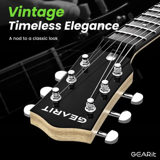 Alt view image 5 of 6 - Electric Guitar 39 Full Size Beginner Electric Guitar Kit with Amp, Dual Humbucker Pickups with Coil Split, 10W Bluetooth Amplifier, Gig Bag, Tuner, Strap, Picks & Extra Strings(Blue)