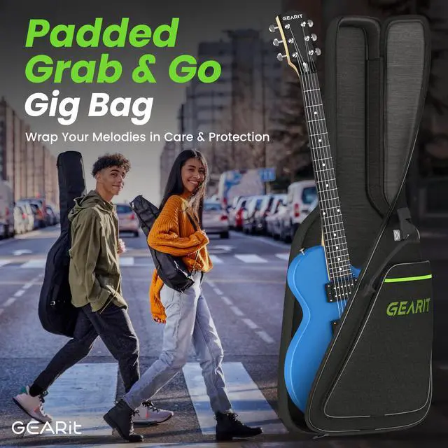 Alt view image 6 of 6 - Electric Guitar 39 Full Size Beginner Electric Guitar Kit with Amp, Dual Humbucker Pickups with Coil Split, 10W Bluetooth Amplifier, Gig Bag, Tuner, Strap, Picks & Extra Strings(Blue)