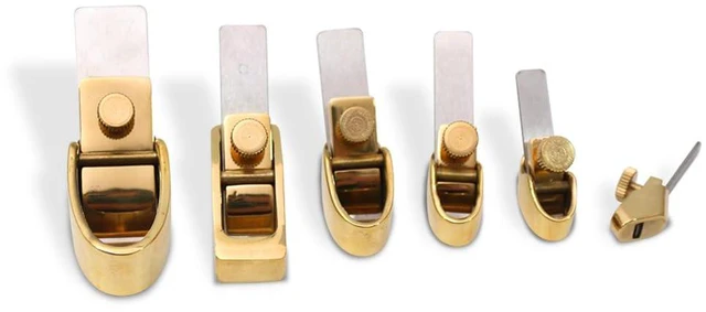 Main image of Brass Mini Planes,violin thumb plane,finger planes with Steel Blade for Guitar Violin Making Tools