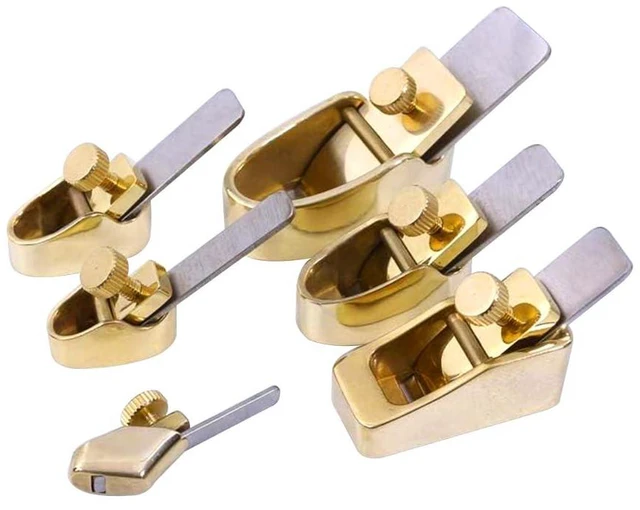 Alt view image 2 of 6 - Brass Mini Planes,violin thumb plane,finger planes with Steel Blade for Guitar Violin Making Tools