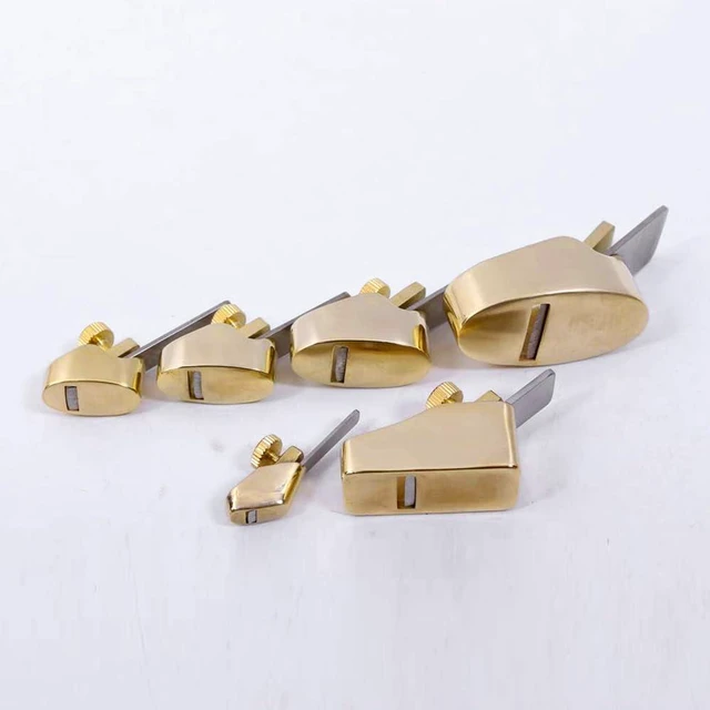 Alt view image 4 of 6 - Brass Mini Planes,violin thumb plane,finger planes with Steel Blade for Guitar Violin Making Tools