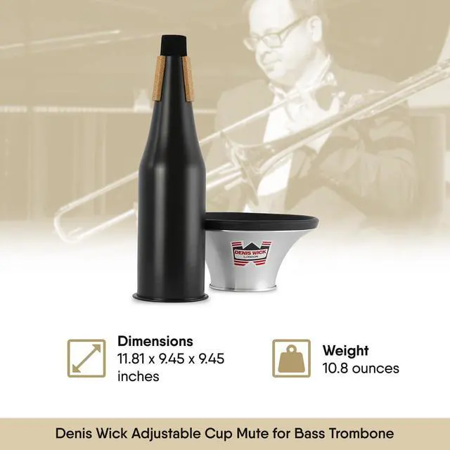 Alt view image 3 of 6 - Adjustable Cup Mute for Bass Trombone, 5533 - Hand-Spun Aluminum Mute and Adjustable Cup Position for Varied Tone - Ideal for Practice, Performance & Recording - 11.81 x 9.45 x 9.45 Inches
