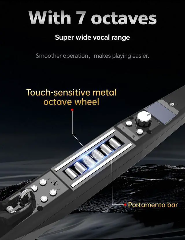 Alt view image 3 of 6 - MK EWI, Performance-grade Electronic Wind Instrument, Wind Synth With Bulit in OTG Recording, Rechargeable, 68 Sounds, 5W High-power Cavity Speaker, For Professionals