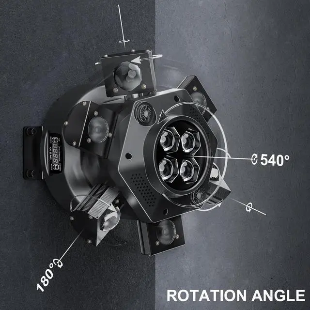 Alt view image 4 of 6 - Moving Head DJ Lights, 150W RGBW LED Moving Head Light with Mixed Lighting Effects, 6 Arms Party Lights Support DMX-512 & Sound Activated, Stage Lights for Party Disco KTV Wedding Club