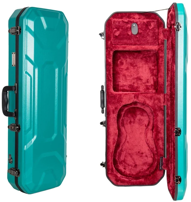 Main image of Oblong Case fits 4/4 Full-Size Violin, Includes Interior Compartment, 2 Bow Holders, Security Lock, and Detachable Straps-Mint Blue (CRA860VFMB-R)
