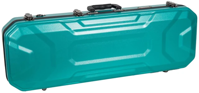 Alt view image 4 of 6 - Oblong Case fits 4/4 Full-Size Violin, Includes Interior Compartment, 2 Bow Holders, Security Lock, and Detachable Straps-Mint Blue (CRA860VFMB-R)