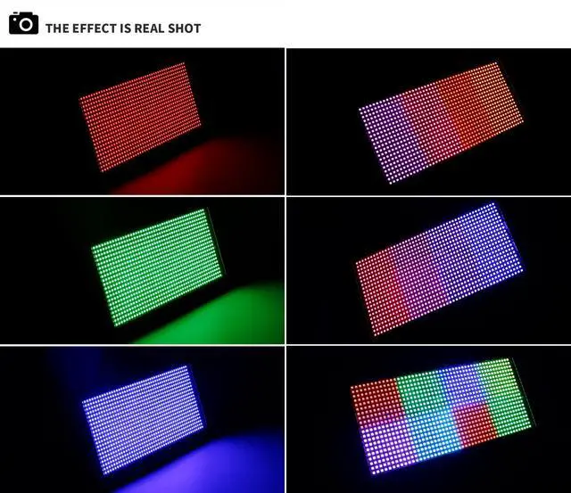 Alt view image 2 of 6 - Stage Light Wash Strobe LED 200W RGB Marquee (8 Segments) Uplights | DMX512 Metal Housing DJ Light for Party Disco Wedding Holiday KTV Birthday
