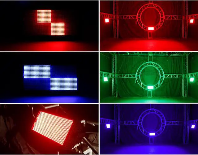 Alt view image 4 of 6 - Stage Light Wash Strobe LED 200W RGB Marquee (8 Segments) Uplights | DMX512 Metal Housing DJ Light for Party Disco Wedding Holiday KTV Birthday
