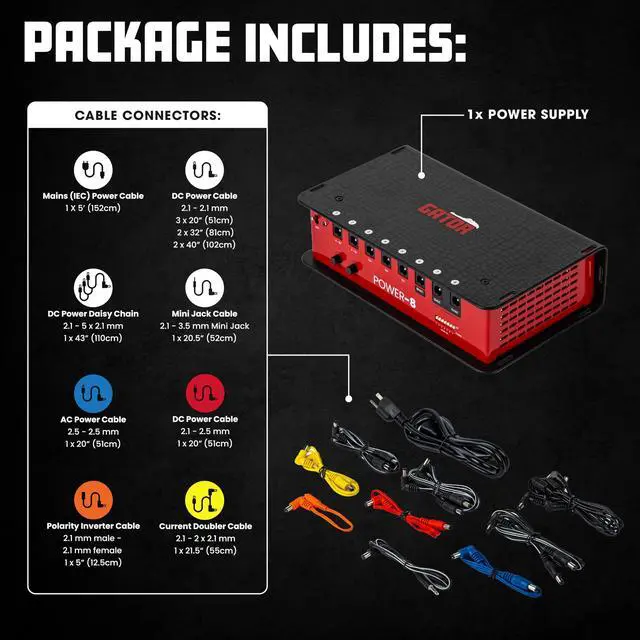 Alt view image 2 of 6 - Cases Guitar Effects Pedal Power with 8 Isolated Outputs | Maximum Output Current: 1600mA (GTR-PWR-8)