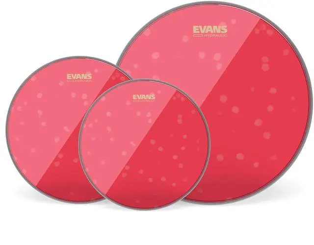 Main image of Drum Heads - Hydraulic Red Fusion Pack (10", 12", 14") with 14" UV1 Coated Snare Head