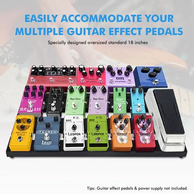 Alt view image 2 of 6 - Guitar Pedal Board Aluminum Guitar Effect Pedal Board 18'' x 12.5'' Guitar Effects Pedalboard Accessories with Carrying Bag