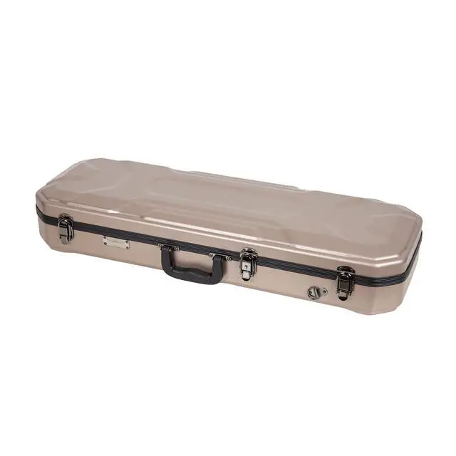 Alt view image 5 of 6 - Oblong Case fits 4/4 Full-Size Violin, Includes Interior Compartment, 2 Bow Holders, Security Lock, and Detachable Straps-Champagne (CRA860VFCH-R)