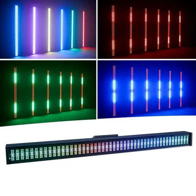 Alt view image 2 of 6 - Stage Lights 200W LED DJ Light Bar RGBW 4in1 Strobe Light Bar,Wash Light Bar 96 Partition Pixels 576 LEDs DMX Control Sound Activated for Parties, Clubs, Weddings, Church Events