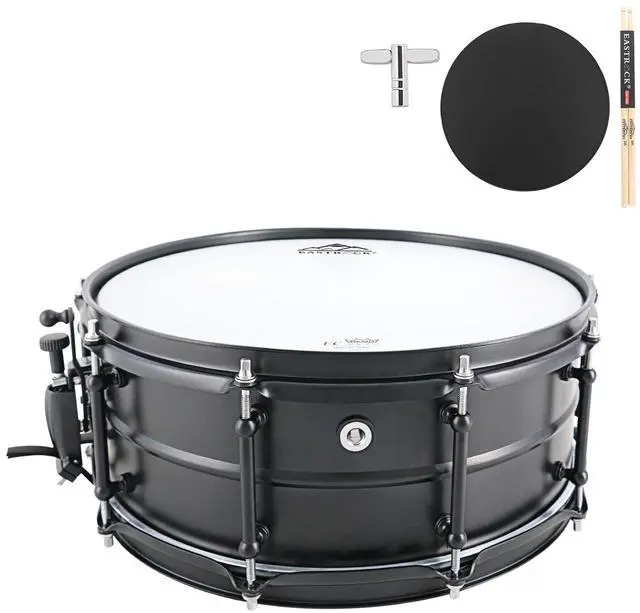 Main image of Advanced Snare Drum 14X5.5 Inches Black Matte Finish | Professional Snare Drum Set for Student Beginner Adult Drummer with Drumsticks, Mute Pad, Drum Key, Coated Drum Head 10-Lug