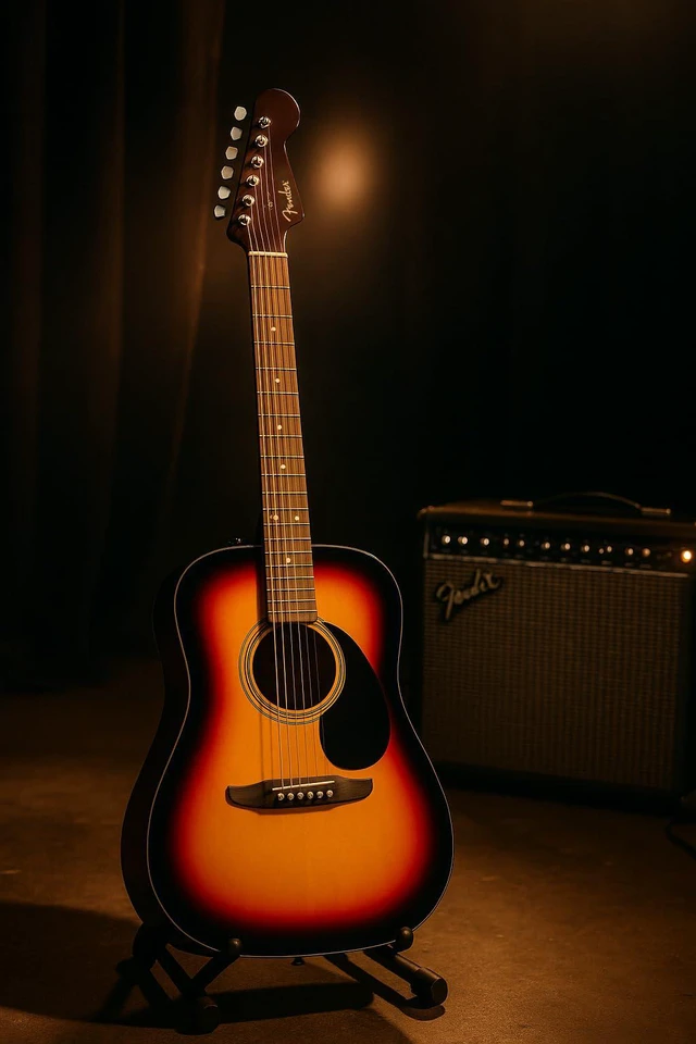 Alt view image 3 of 6 - California Standard Redondo, Spruce Top, Black Pickguard, 3-Color Sunburst
