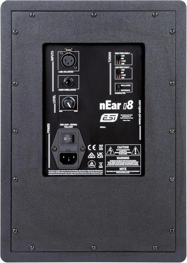 Alt view image 2 of 6 - nEar i8 8" Studio Reference Monitor, 2-Way Active Powered Speaker, Ideal for Near-Field Music Production, Studio Monitoring and Desktop Computers, Studio-Quality Sound, Sold Individually (Single)