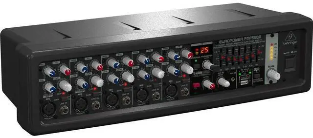 Main image of EUROPOWER PMP550M 500 Watt 5 Channel Powered Mixer with Klark Teknik Multi-FX Processor, FBQ Feedback Detection System and Wireless Option