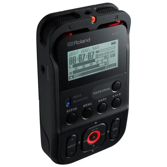 Alt view image 5 of 6 - R-07 High-Resolution Handheld Audio Recorder, Black (R-07-BK)