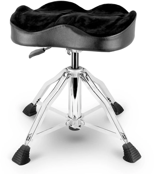 Main image of Hydraulic Drum Throne Height Adjustable Drum Throne Heavy Duty Drum Thrones Seat Airlift Drum Stool 3.9 inch Thick Padded Drum Chair 4 Legs Drum Stools for Drummers,Guitar Players (Black)