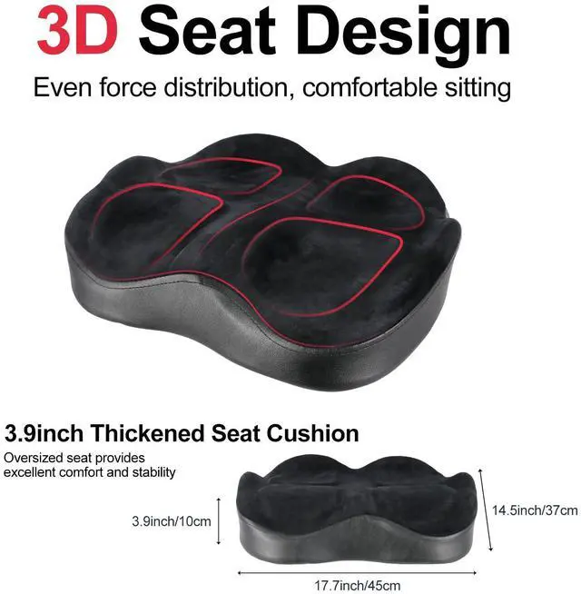 Alt view image 4 of 6 - Hydraulic Drum Throne Height Adjustable Drum Throne Heavy Duty Drum Thrones Seat Airlift Drum Stool 3.9 inch Thick Padded Drum Chair 4 Legs Drum Stools for Drummers,Guitar Players (Black)