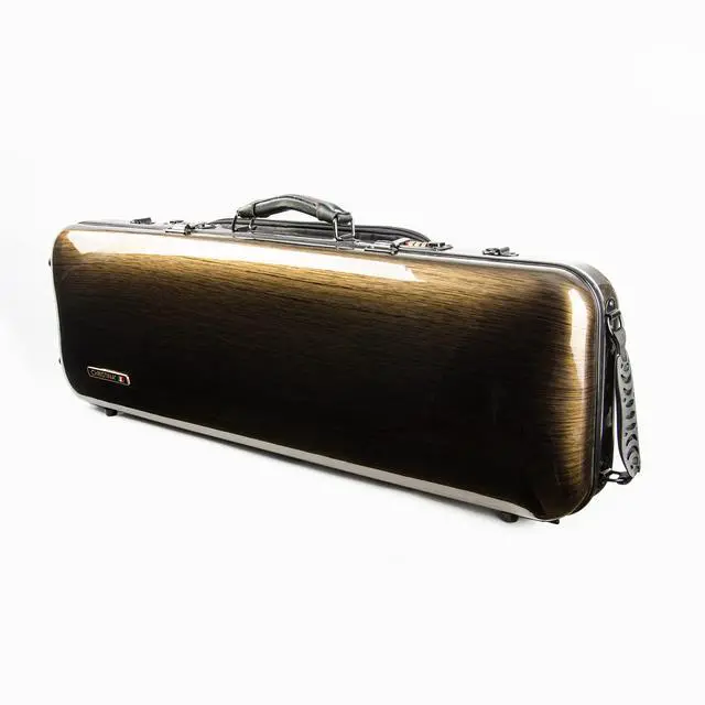 Alt view image 3 of 6 - 4/4 Full Size Violin case High-Strength Carbon Fiber Rectangular Violin Music Bag With Combination Lock and Extra Bag Golden Violin Hard Case (VB-Square-Golden spot)