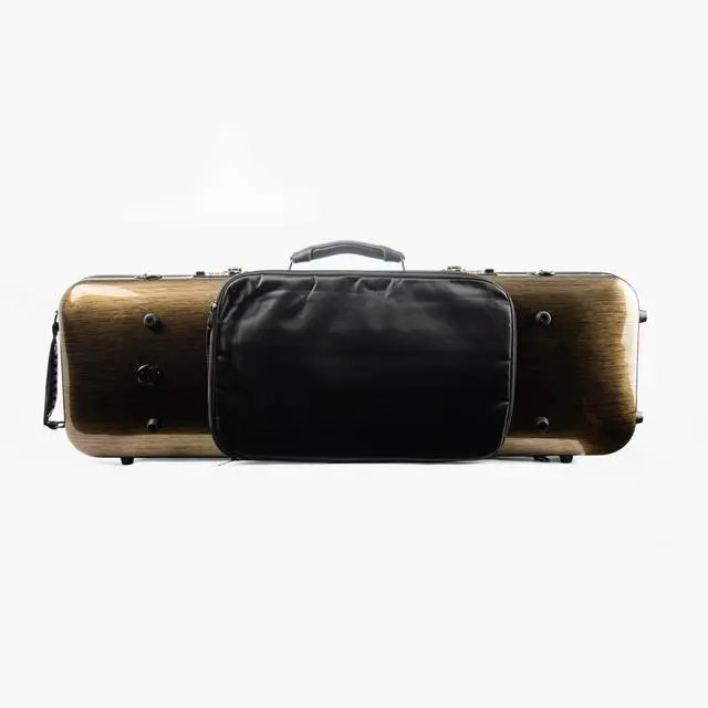 Alt view image 4 of 6 - 4/4 Full Size Violin case High-Strength Carbon Fiber Rectangular Violin Music Bag With Combination Lock and Extra Bag Golden Violin Hard Case (VB-Square-Golden spot)