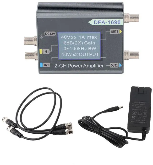 Main image of Power Amplifier Generator DSS DPA1698 Channel Wide Frequency Range 0-100KHz for Teaching and Industrial Control (US Plug)