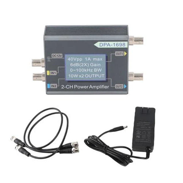 Alt view image 2 of 2 - Power Amplifier Generator DSS DPA1698 Channel Wide Frequency Range 0-100KHz for Teaching and Industrial Control (US Plug)