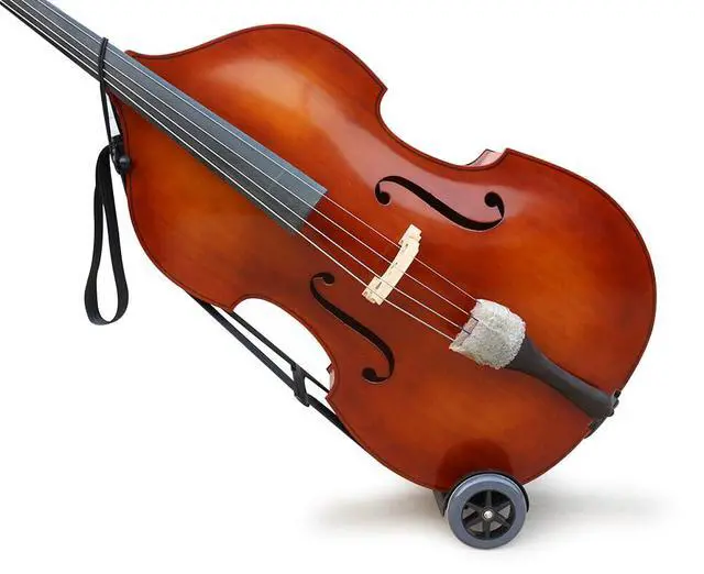 Alt view image 2 of 6 - Upright Bass Cart Easy to Transport for 1/10 to 4/4 size Double Bass with Durable Wheels Long Straps including 1pcs Shim Protective Pad (1x bass cart)