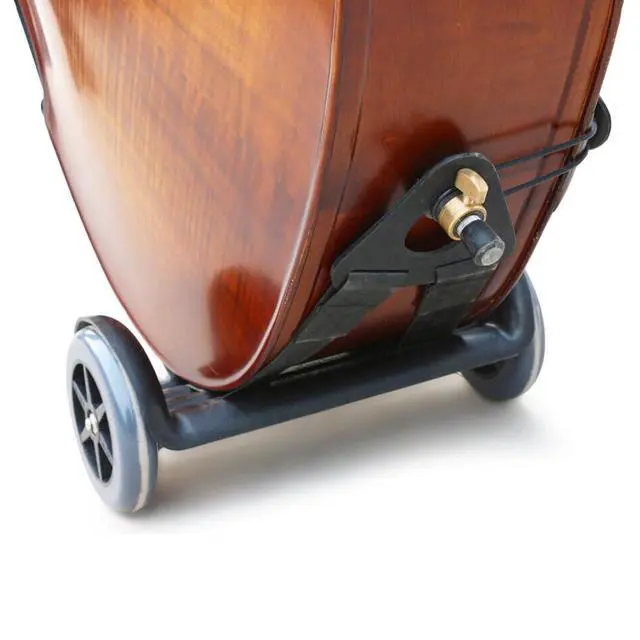 Alt view image 5 of 6 - Upright Bass Cart Easy to Transport for 1/10 to 4/4 size Double Bass with Durable Wheels Long Straps including 1pcs Shim Protective Pad (1x bass cart)