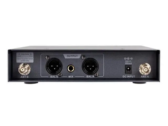 Alt view image 3 of 5 - 200-Channel UHF Dual Handheld Wireless Microphones System, 262 Feet (80 Meter) Range, Perfect for Church, Birthdays, Karaoke, Weddings, Events - Stage Right Series,Black