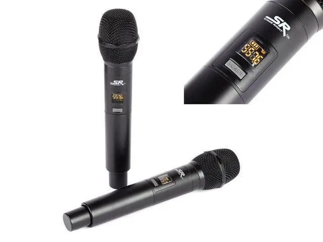 Alt view image 4 of 5 - 200-Channel UHF Dual Handheld Wireless Microphones System, 262 Feet (80 Meter) Range, Perfect for Church, Birthdays, Karaoke, Weddings, Events - Stage Right Series,Black