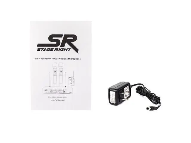 Alt view image 5 of 5 - 200-Channel UHF Dual Handheld Wireless Microphones System, 262 Feet (80 Meter) Range, Perfect for Church, Birthdays, Karaoke, Weddings, Events - Stage Right Series,Black