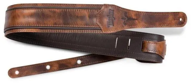 Main image of Taylor Fountain 2.5-inch Leather Guitar Strap - Weathered Brown