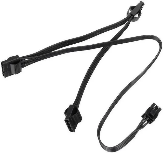 Alt view image 5 of 6 - 6Pin Male 1 to 3 IDE Female Power Splitter Cable, Molex 4Pin Port Multiplier Extension Power Supply Adapter Cord