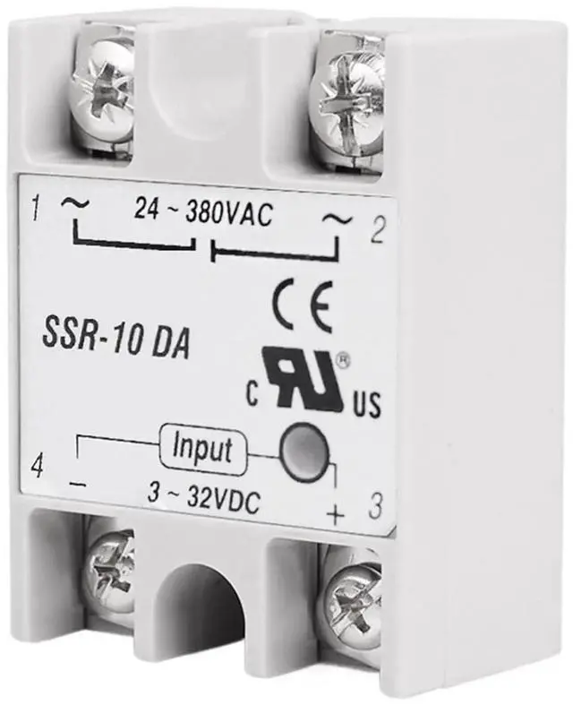 Main image of SSR-10DA Solid State Relay DC to AC, 3-32V DC Input to 24-380V AC Output 10A SSR Relay Module
